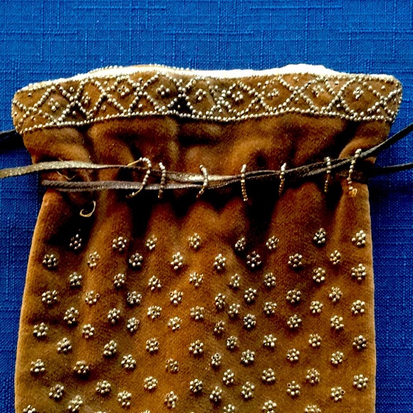 Vintage Beaded Drawstring Bag - Picture 3 of 8